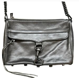 Rebecca Minkoff MAC Soft Black Leather Studded Crossbody Bag